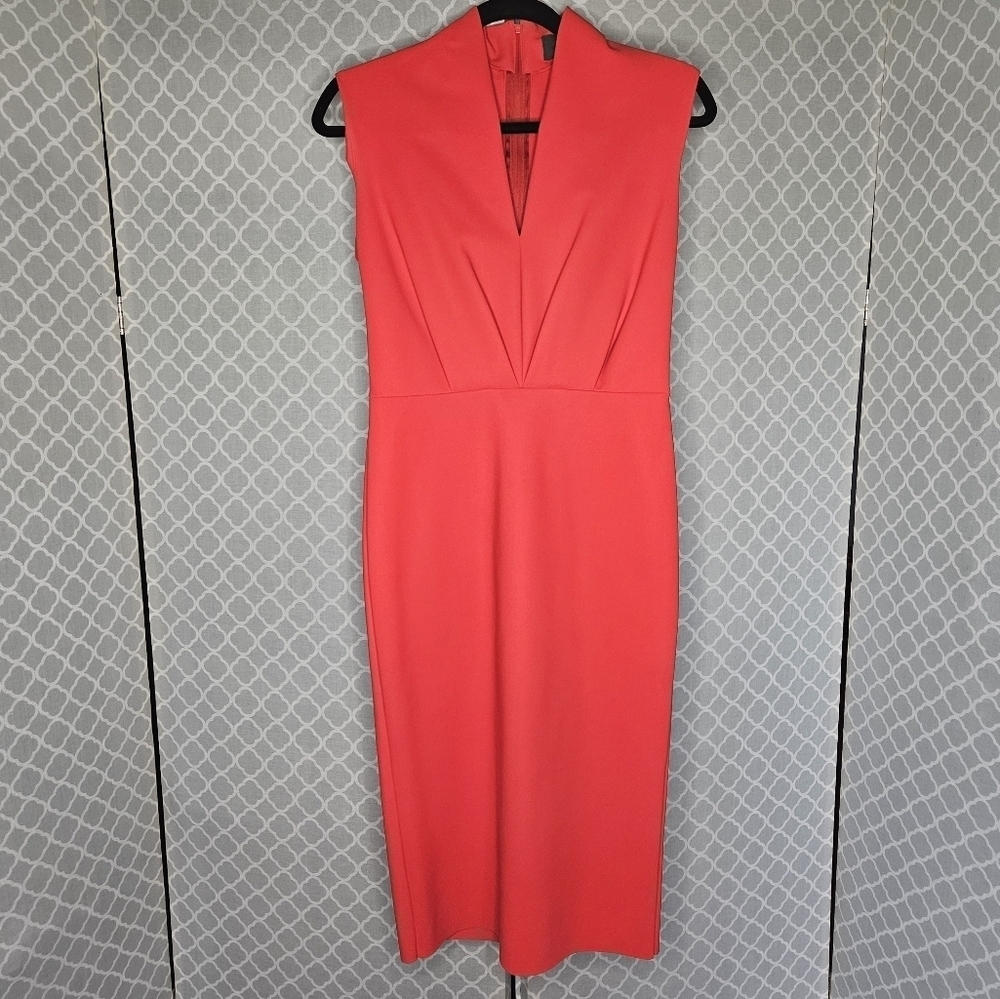 Red Midi Shift Style Greta Constantine Sheath Dress!!
